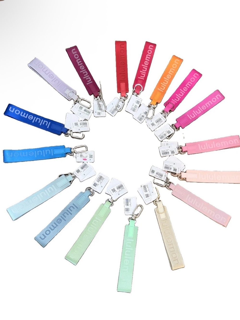 lululemon athletica Kids Silicone Logo Key Fob Strap - Assorted Pink